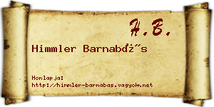 Himmler Barnabás névjegykártya